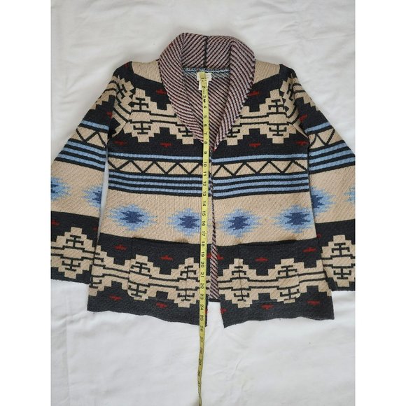 Telluride Clothing Company Women's Fair Isle Open Front Jacket Cardigan Medium - Picture 10 of 10